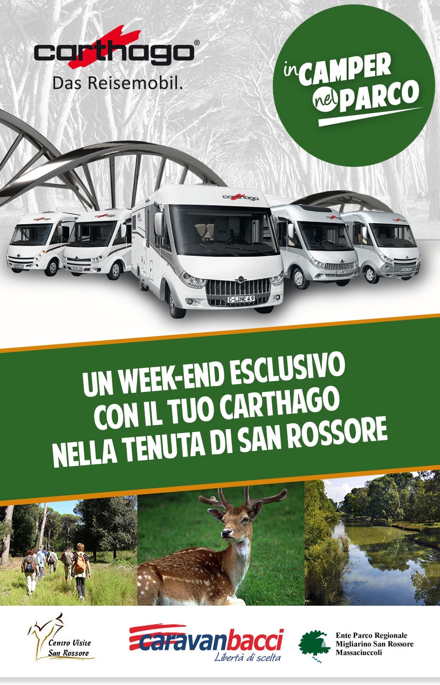 carthago weekend nel parco di san rossore