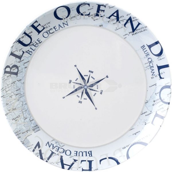 piatto piano melammina blue ocean caravanbacci