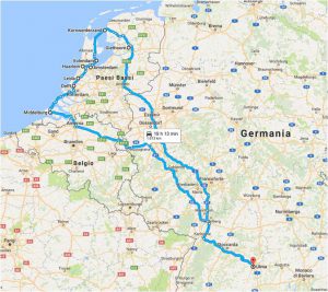 mappa viaggio camper olanda