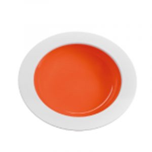 piatto fondo melammina arancio caravanbacci