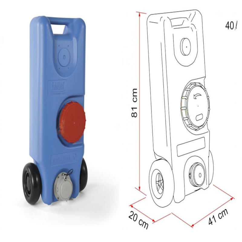 Serbatoio portatile con ruote Roll Tank 40F - Caravanbacci