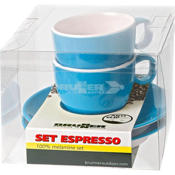 set espresso melammina azzurro spectrum caravanbacci