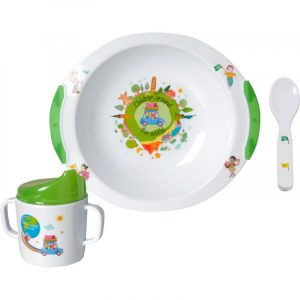 set per bambini in melammina Around the World Caravanbacci