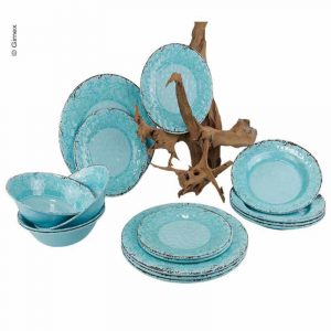 set piatti melammina azzure caravanbacci