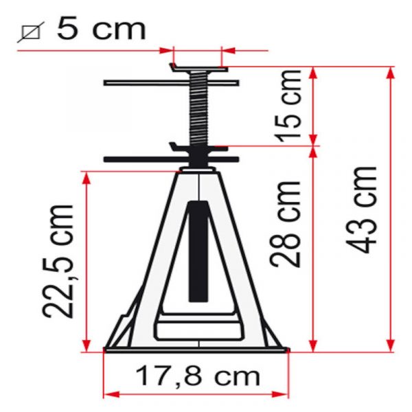 martinetti alu jacks misure caravanbacci