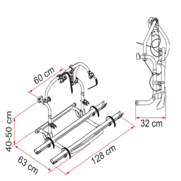 portabici fiamma PRO C misure caravanbacci