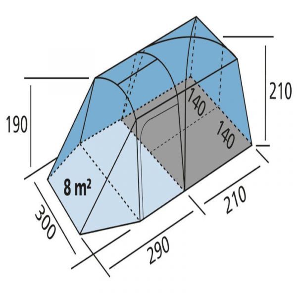 tenda campeggio familiare Vertical PTII caravanbacci