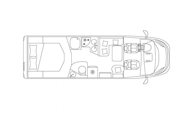 Piantina Camper Laika-ecovipL4012 | Caravanbacci.com