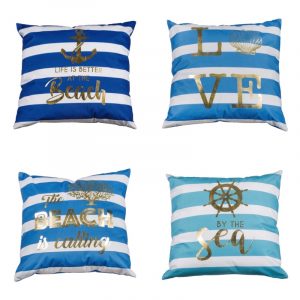 cuscini decorativi mare righe blu caravanbacci