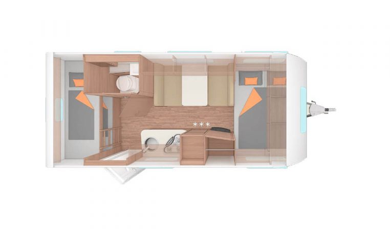 Piantina camper Caraone vista dall'alto | Caravanbacci.com