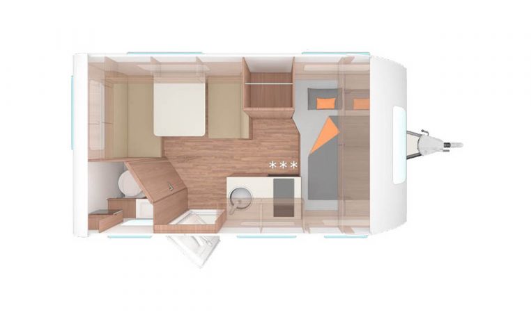 Piantina camper vista dall'alto | Caravanbacci.com