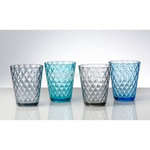 set 4 bicchieri diamond in policarbonato caravanbacci