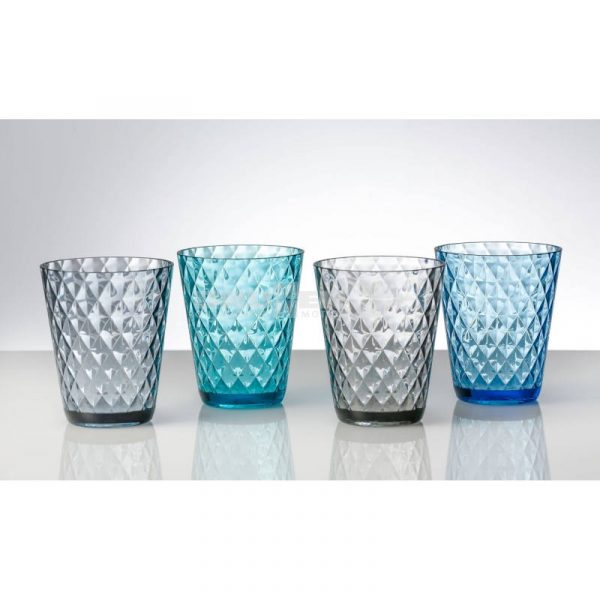 set 4 bicchieri diamond in policarbonato caravanbacci
