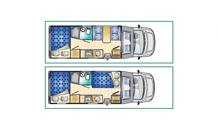 Piantina Camper Rimorsailer645tc | Caravanbacci.com