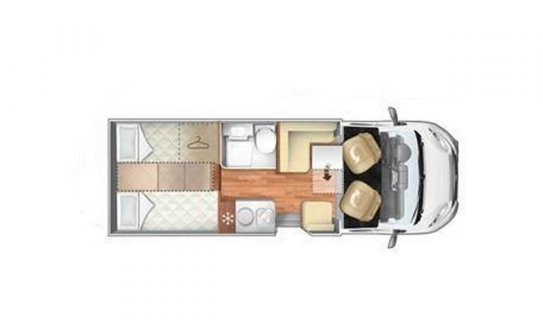 Piantina Camper Riviera85p | Caravanbacci.com