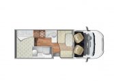 Piantina camper vista dall'alto | Caravanbacci.com