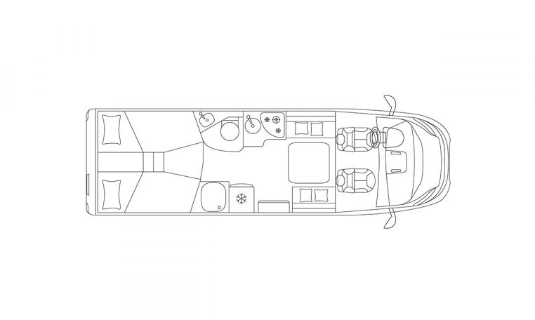 Piantina camper Ecovip L 4009 DS | Caravanbacci.com