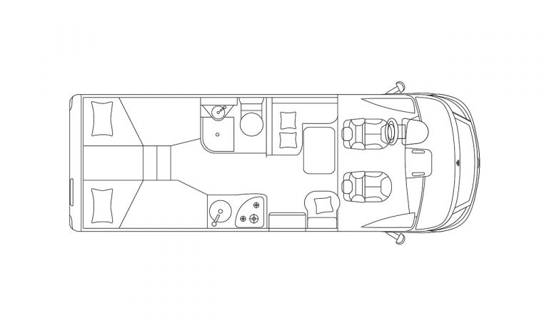 Piantina Camper Ecovip H 2109 | Caravanbacci.com