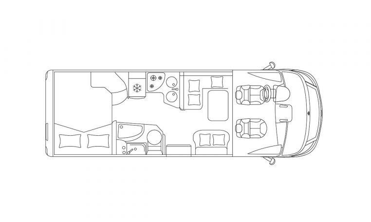 Piantina Camper Ecovip H 3110 | Caravanbacci.com