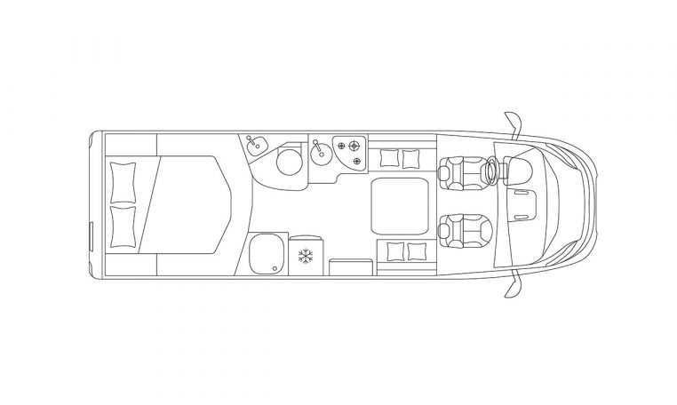 Piantina camper Ecovip L 4012 DS | Caravanbacci.com