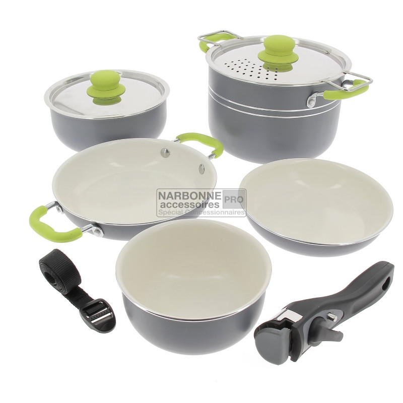 Set di pentole da campeggio 8 pezzi Easycook - Caravanbacci