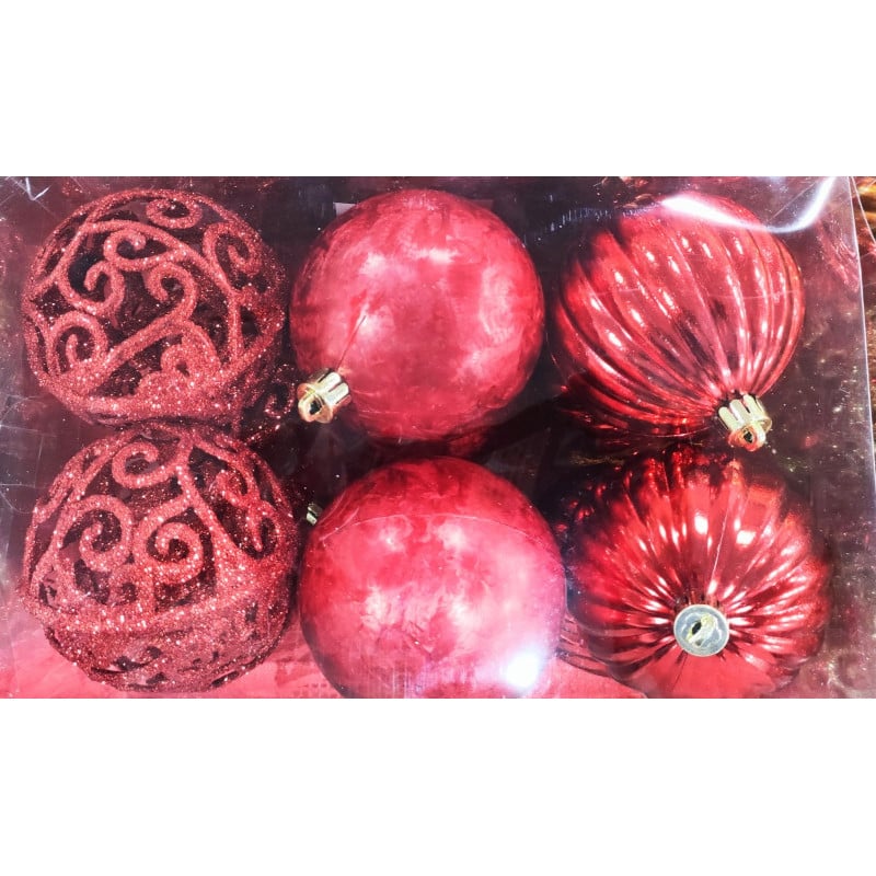 palline di Natale 4 colori set da 12 Caravanbacci