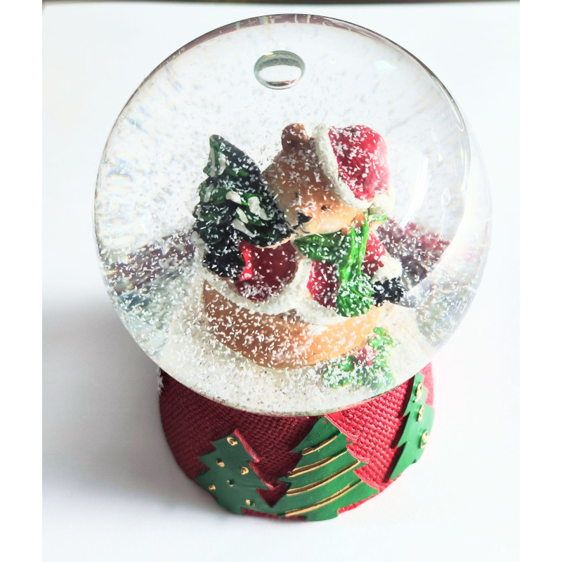 decorazione da tavolo sfera di vetro con la neve vari decori caravanbacci