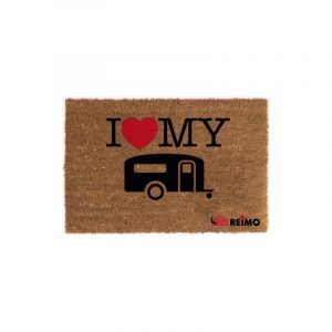 Zerbino Betz Con Faccina Di Gatto E Cuore – 40x60 Cm, Grigio, Antiscivolo, Assorbente – Per Porta E Ingresso