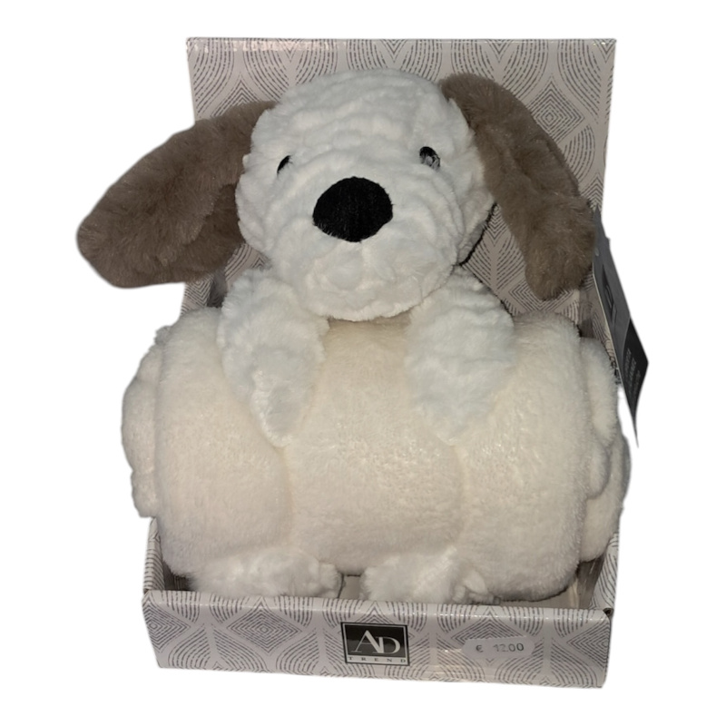 peluche con copertina cagnolino caravanbacci peluche con copertina cagnolino caravanbacci