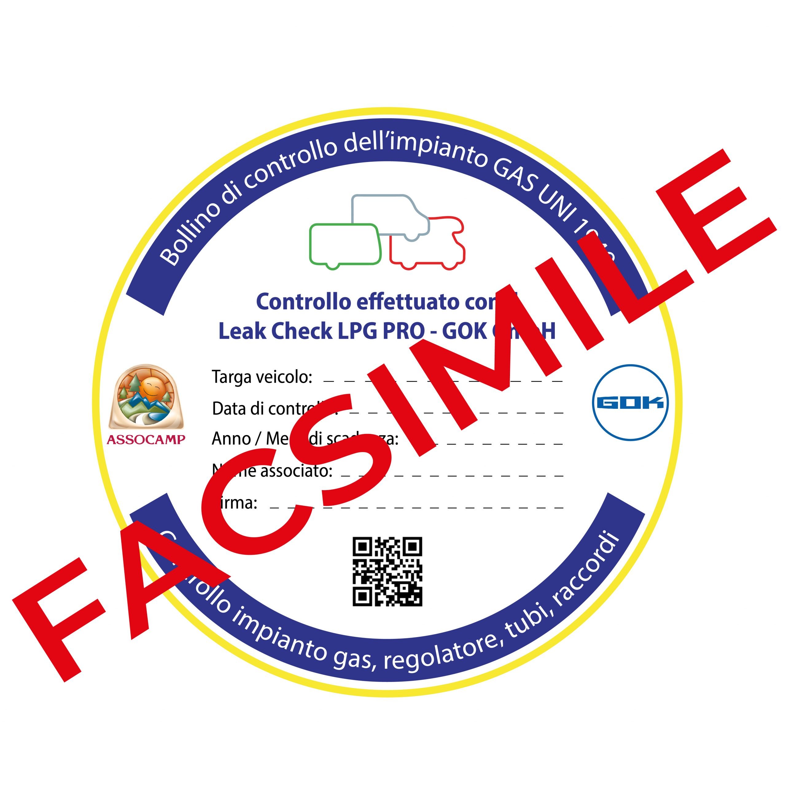 FACSIMILE Bollino Controllo Camper -versione social o sito