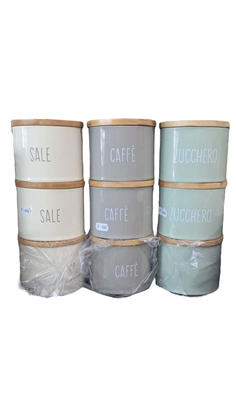 barattoli da cucina latta e bamboo caravanbacci