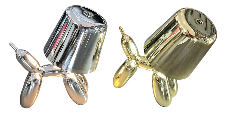 lampada touch ricaricabile da interno in plastica oro e argento caravanbacci